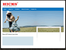 Tablet Screenshot of hicksindia.com